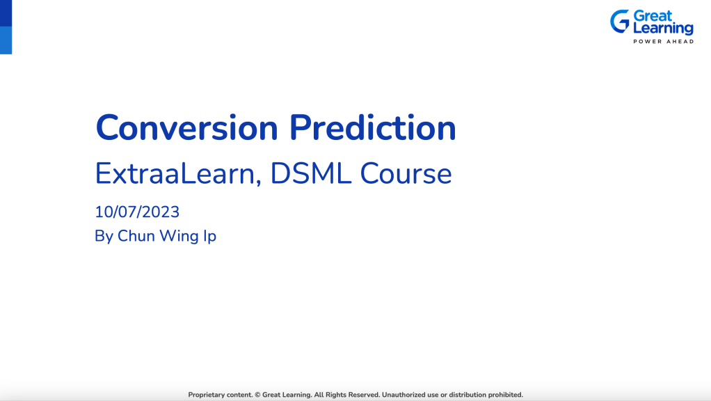 Predicting Conversions